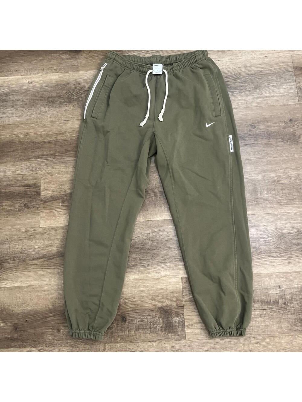 Nike Standard Issue Dri Fit Basketball Pants Jogger Olive Green - Medium